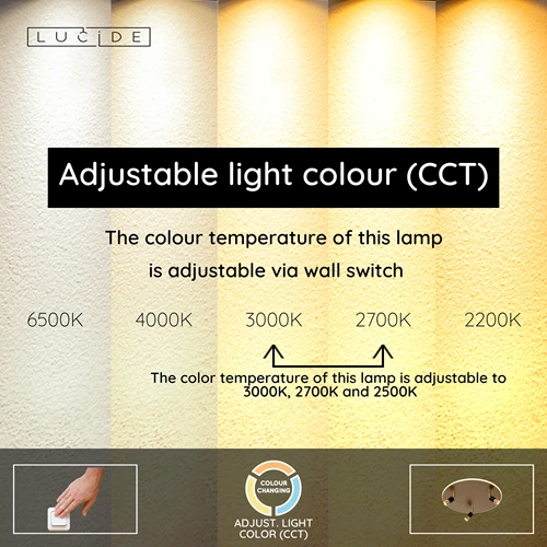 Lucide JUBEL - Flush ceiling light - Ø 48 cm - LED - CCT - 2500K/3000K - Matt Gold / Brass - USP